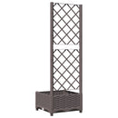 plantekasse med espalier 40x40x121,5 cm PP brun