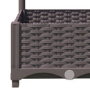 plantekasse med espalier 40x40x121,5 cm PP brun
