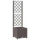 plantekasse med espalier 40x40x136 cm PP brun