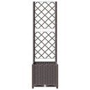 plantekasse med espalier 40x40x136 cm PP brun