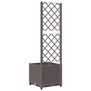 plantekasse med espalier 40x40x136 cm PP brun