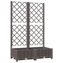 plantekasse med espalier 80x40x121,5 cm PP brun