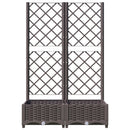 plantekasse med espalier 80x40x121,5 cm PP brun
