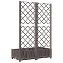plantekasse med espalier 80x40x121,5 cm PP brun