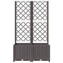 plantekasse med espalier 80x40x136 cm PP brun