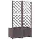 plantekasse med espalier 80x40x136 cm PP brun