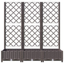 haveplantekasse med espalier brun 120x40x121,5 cm PP