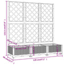haveplantekasse med espalier brun 120x40x121,5 cm PP