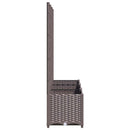 haveplantekasse med espalier brun 120x40x136 cm PP