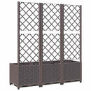 haveplantekasse med espalier brun 120x40x136 cm PP