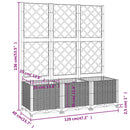 haveplantekasse med espalier brun 120x40x136 cm PP