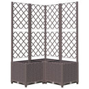 plantekasse med espalier 80x80x136 cm PP brun
