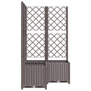 plantekasse med espalier 80x80x136 cm PP brun
