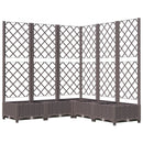plantekasse med espalier 120x120x121,5 cm PP brun