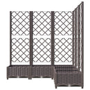 plantekasse med espalier 120x120x121,5 cm PP brun