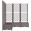 plantekasse med espalier 120x120x121,5 cm PP brun