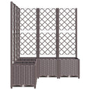 plantekasse med espalier 120x120x136 cm PP brun