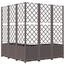 plantekasse med espalier 120x120x136 cm PP brun