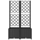 haveplantekasse med espalier sort 80x40x136 cm PP