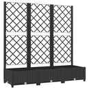 haveplantekasse med espalier sort 120x40x121,5 cm PP
