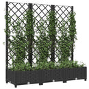 haveplantekasse med espalier sort 120x40x121,5 cm PP