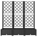 haveplantekasse med espalier sort 120x40x121,5 cm PP