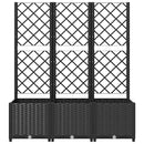 haveplantekasse med espalier sort 120x40x136 cm PP
