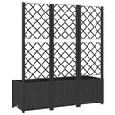 haveplantekasse med espalier sort 120x40x136 cm PP