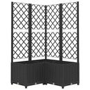 plantekasse med espalier 80x80x136 cm PP sort