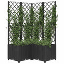 plantekasse med espalier 80x80x136 cm PP sort