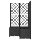 plantekasse med espalier 80x80x136 cm PP sort