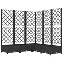 plantekasse med espalier 120x120x121,5 cm PP sort