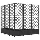 plantekasse med espalier 120x120x121,5 cm PP sort