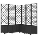 plantekasse med espalier 120x120x136 cm PP sort