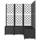 plantekasse med espalier 120x120x136 cm PP sort