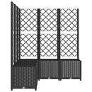 plantekasse med espalier 120x120x136 cm PP sort