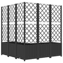 plantekasse med espalier 120x120x136 cm PP sort