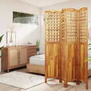 4-panels rumdeler 162x2x180 cm massivt akacietræ