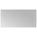 badeværelsesspejl med LED-lys 80x40 cm