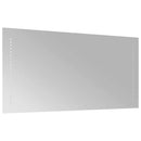 badeværelsesspejl med LED-lys 80x40 cm