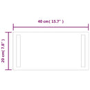 badeværelsesspejl med LED-lys 40x20 cm