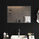badeværelsesspejl med LED-lys 70x50 cm