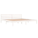 sengeramme 200x200 cm massivt fyrretræ hvid