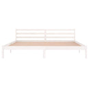 sengeramme 200x200 cm massivt fyrretræ hvid