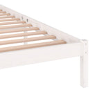 sengeramme 200x200 cm massivt fyrretræ hvid