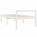 seniorseng 75x190 cm enkeltseng massivt fyrretræ hvid