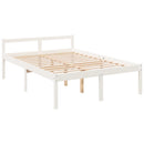 seniorseng 120x190 cm dobbeltseng massivt fyrretræ hvid