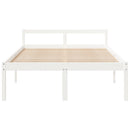 seniorseng 120x190 cm dobbeltseng massivt fyrretræ hvid