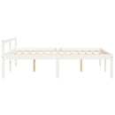 seniorseng 120x190 cm dobbeltseng massivt fyrretræ hvid