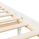 seniorseng 120x190 cm dobbeltseng massivt fyrretræ hvid